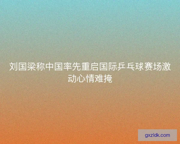 刘国梁称中国率先重启国际乒乓球赛场激动心情难掩
